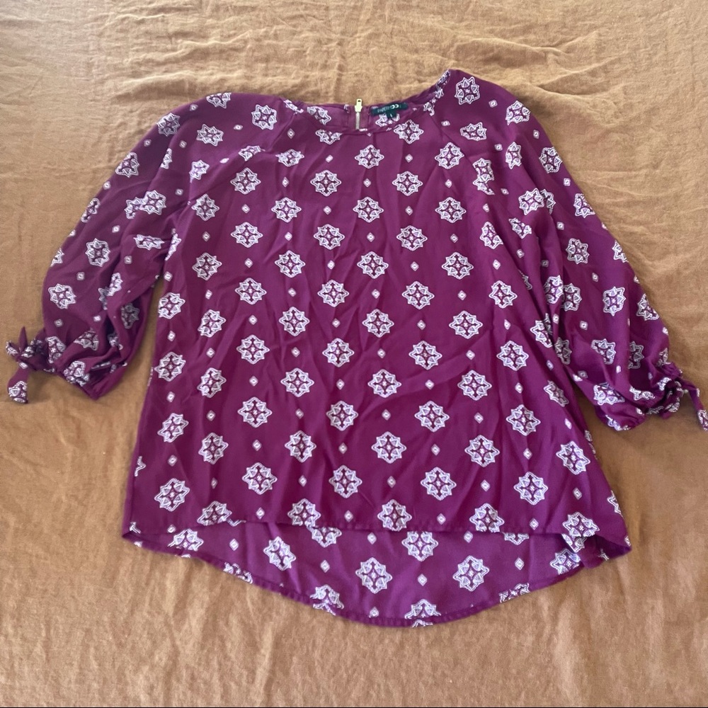 Papermoon Blouse with zipper and tie sleeves - Stitch Fix